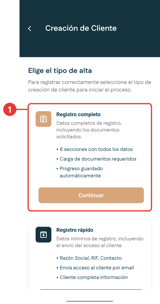 Registro completo