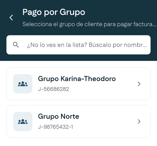 Elegir el grupo