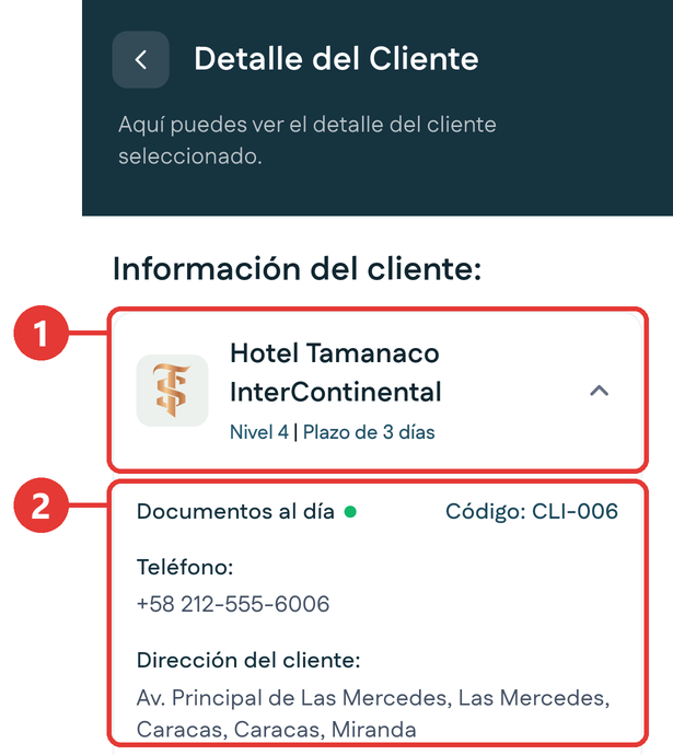Datos del cliente