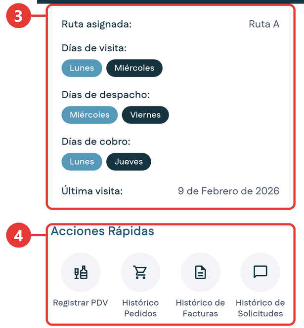 Rutas y acciones