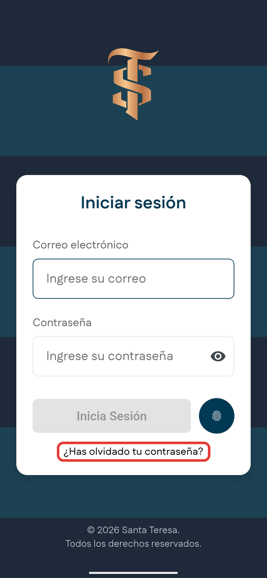 Enlace ¿Has olvidado tu contraseña?