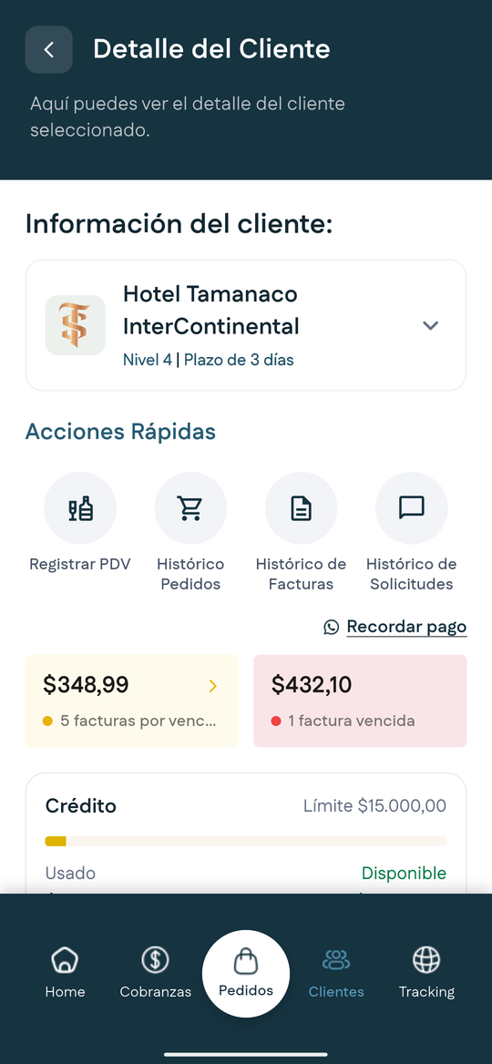 Detalle del Cliente