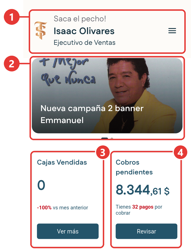 Parte de arriba del Inicio