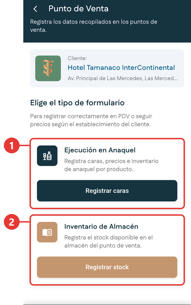 Elegir el tipo de formulario
